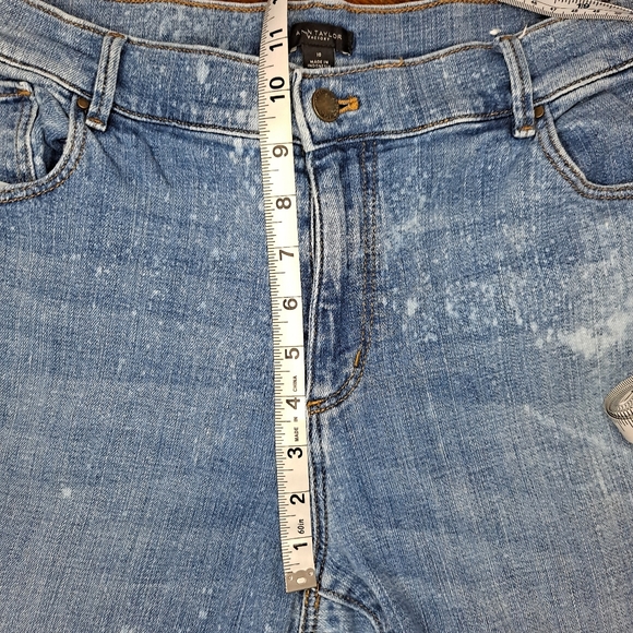 Ann Taylor Factory Mom jeans bleach distressed jeans - Picture 8 of 8